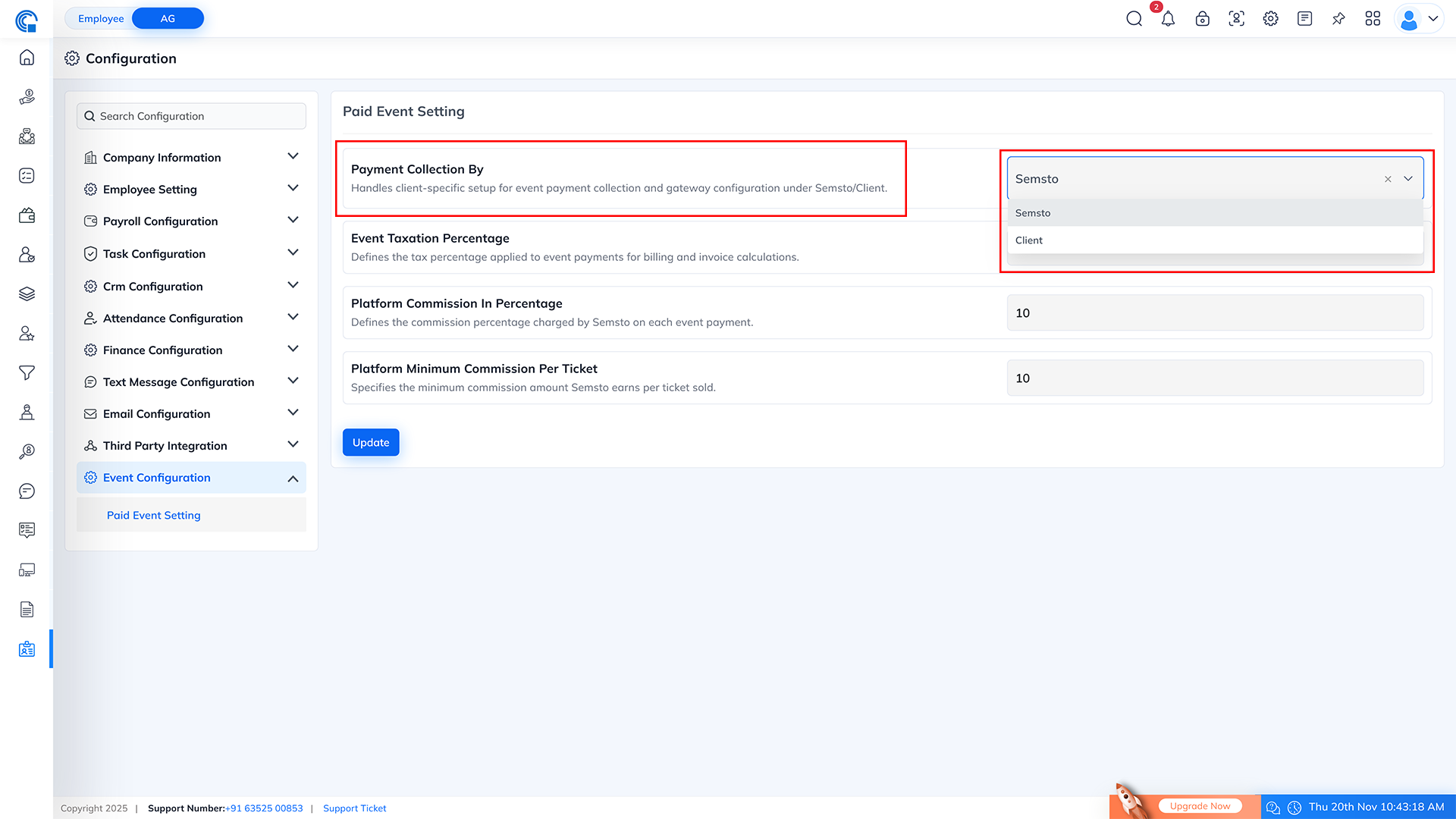 Event Module Navigation