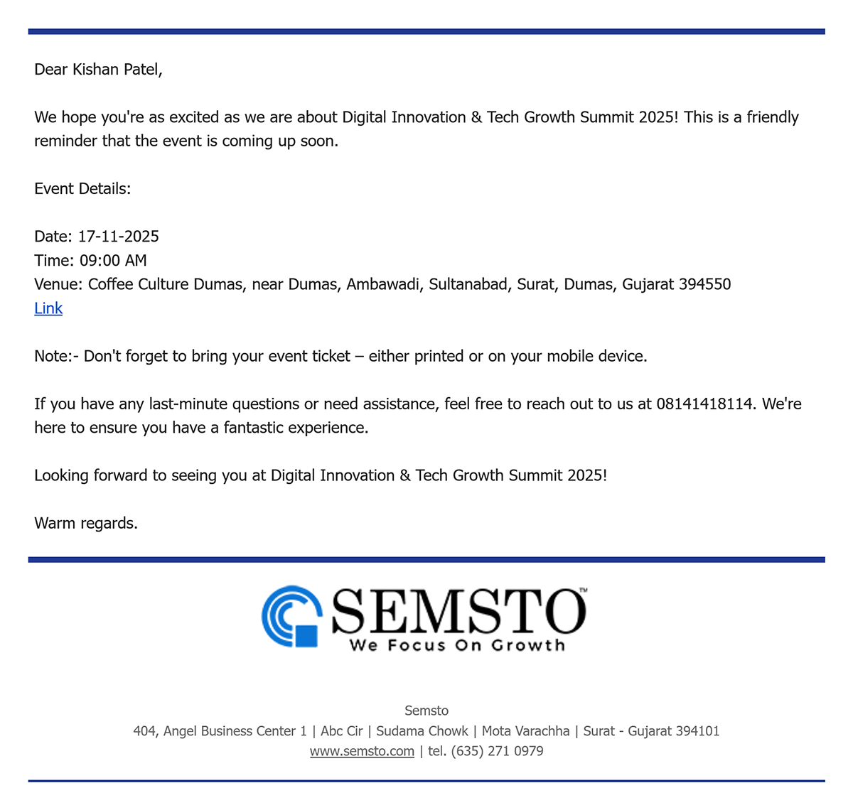 Event Module Navigation