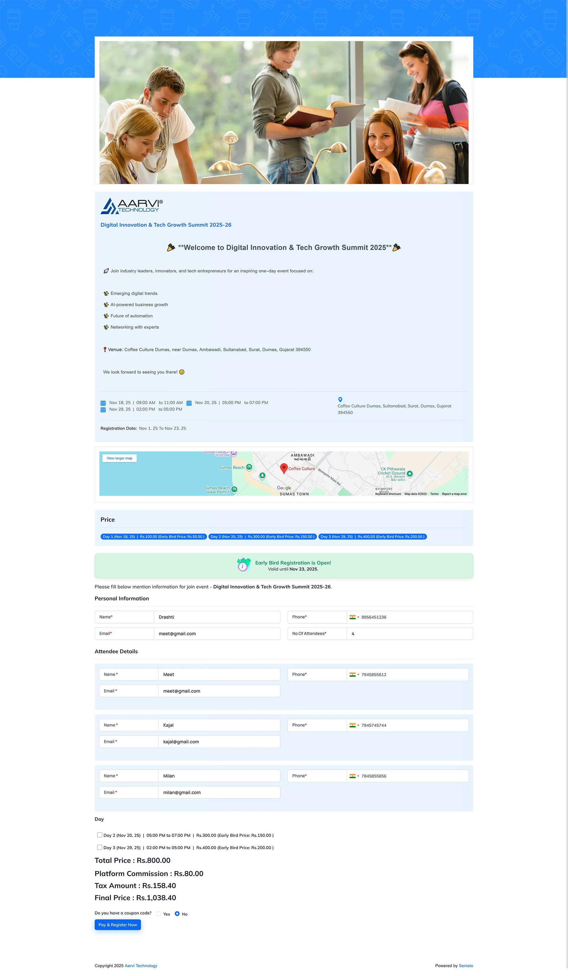 Event Module Navigation