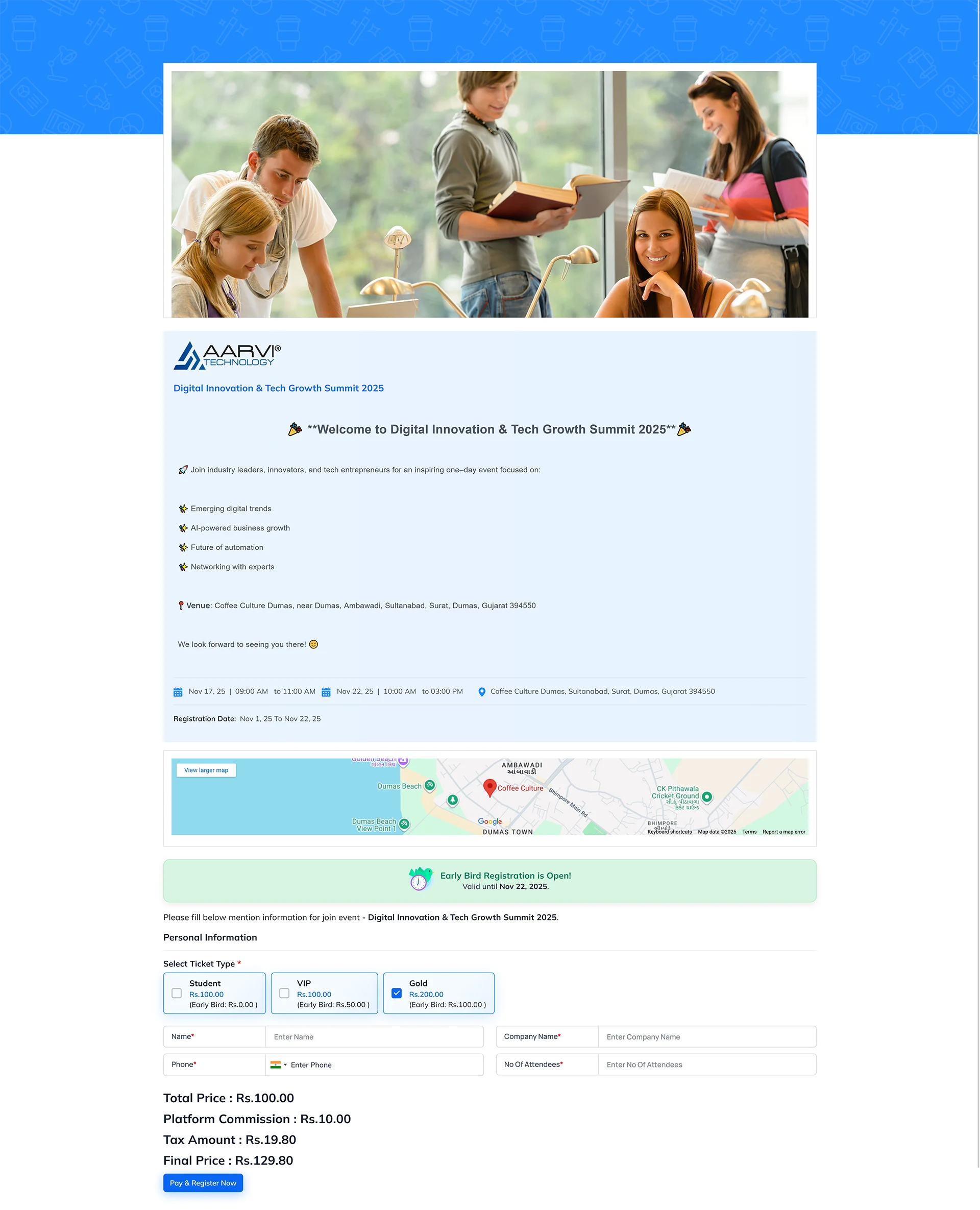 Event Module Navigation