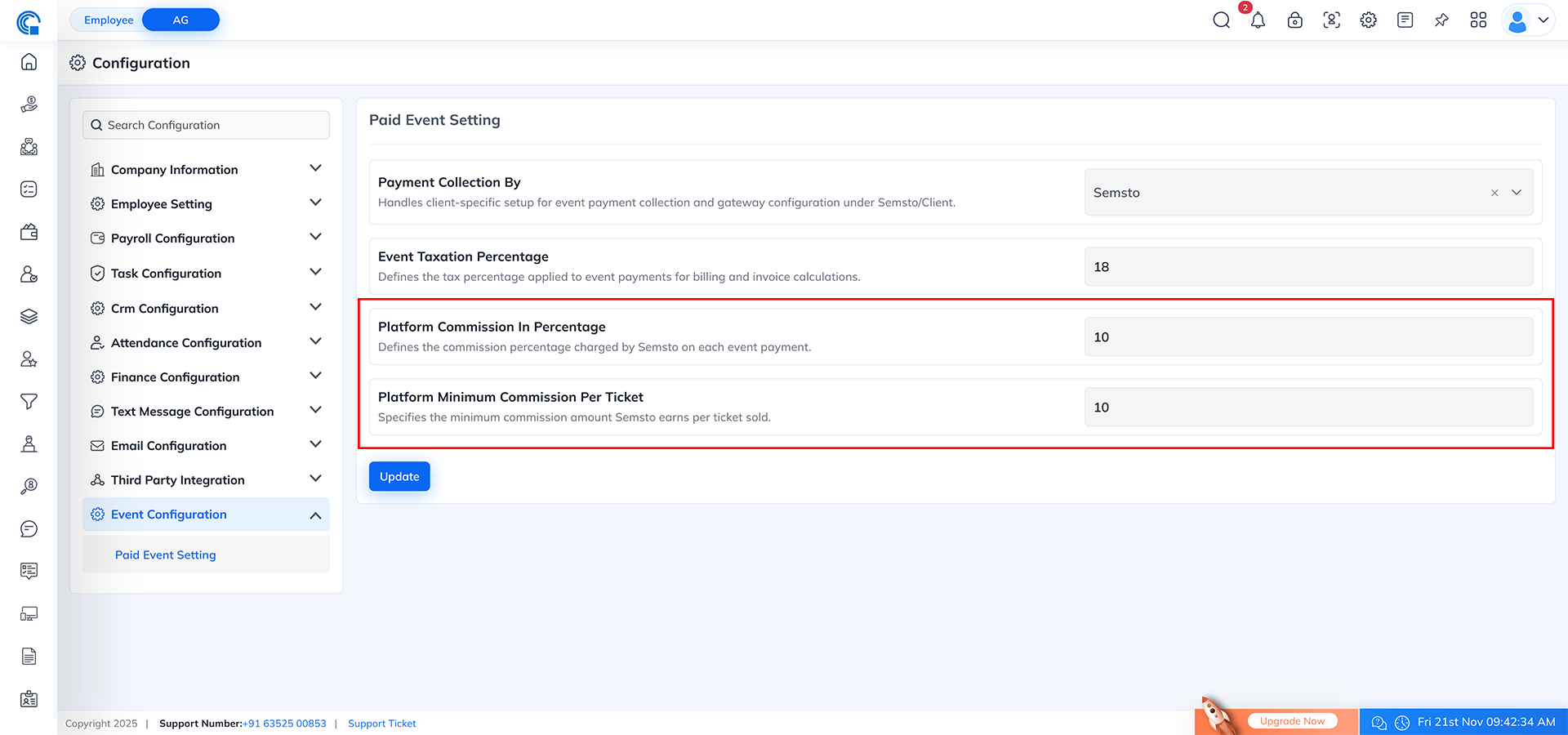 Event Module Navigation