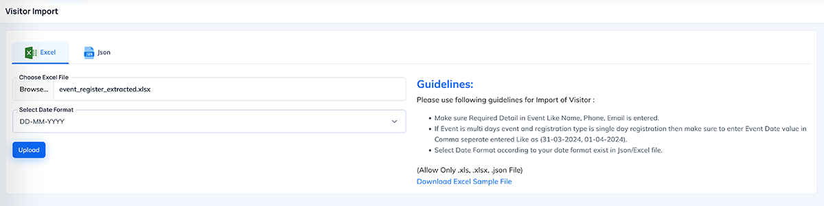Event Module Navigation