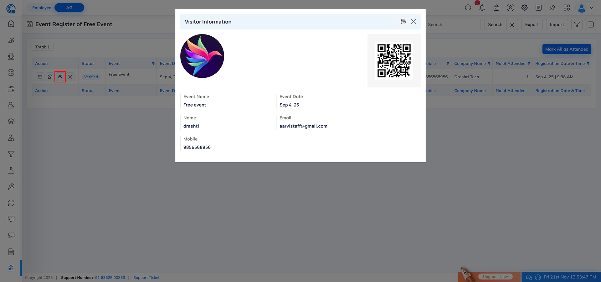 Event Module Navigation
